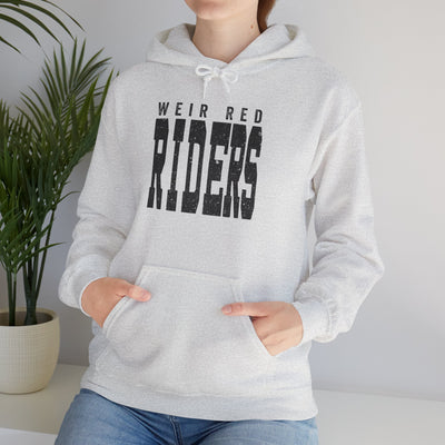 Adult Unisex Weir Red Riders Distressed Enlarged Graphic Hoodie