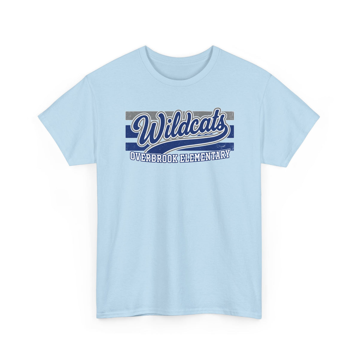 Adult Unisex Overbrook Elementary Wildcats Vintage Distressed Spirit Graphic Gildan Classic Tee