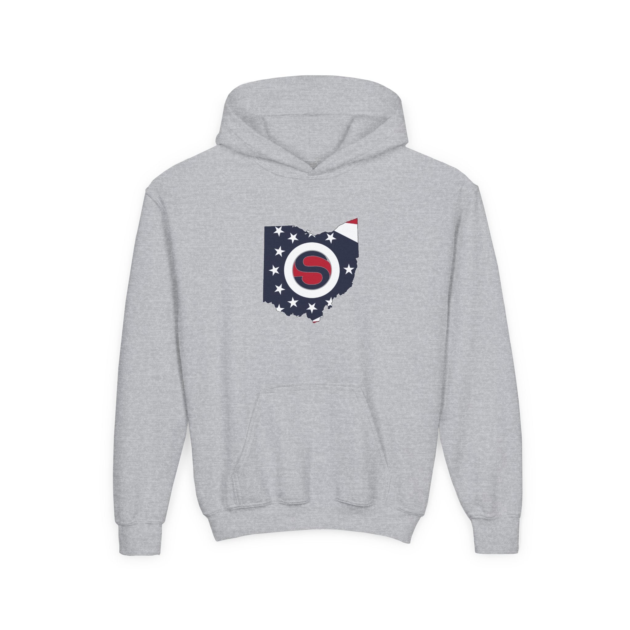 Youth Stingers Softball State Logo Graphic Hoodie
