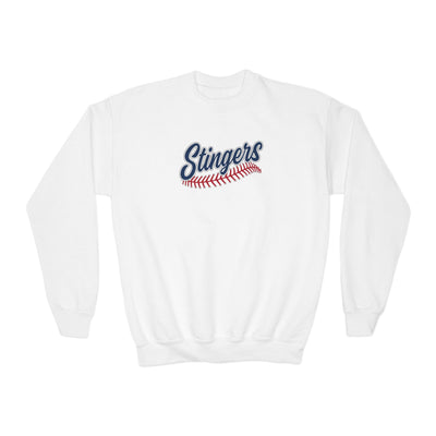Youth Stingers Softball Stitches Graphic Gildan Heavy Blend Sweatshirt