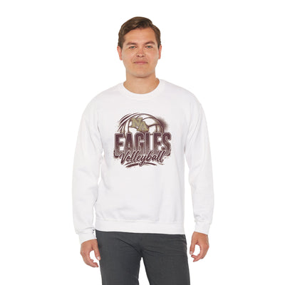 Adult Unisex New Albany Eagles Ombre Volleyball Graphic Sweatshirt