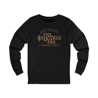 Adult Unisex  New Albany Marching Melodies Graphic Long Sleeve Bella + Canvas Soft Tee