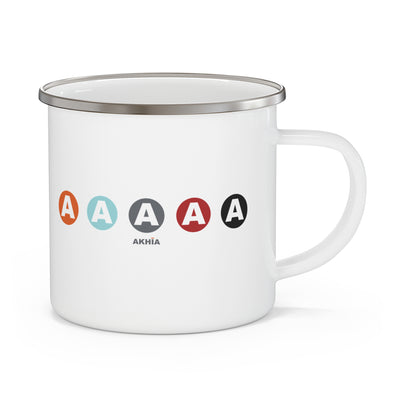 Multicolored A Graphic Enamel Camping Mug - Akhia