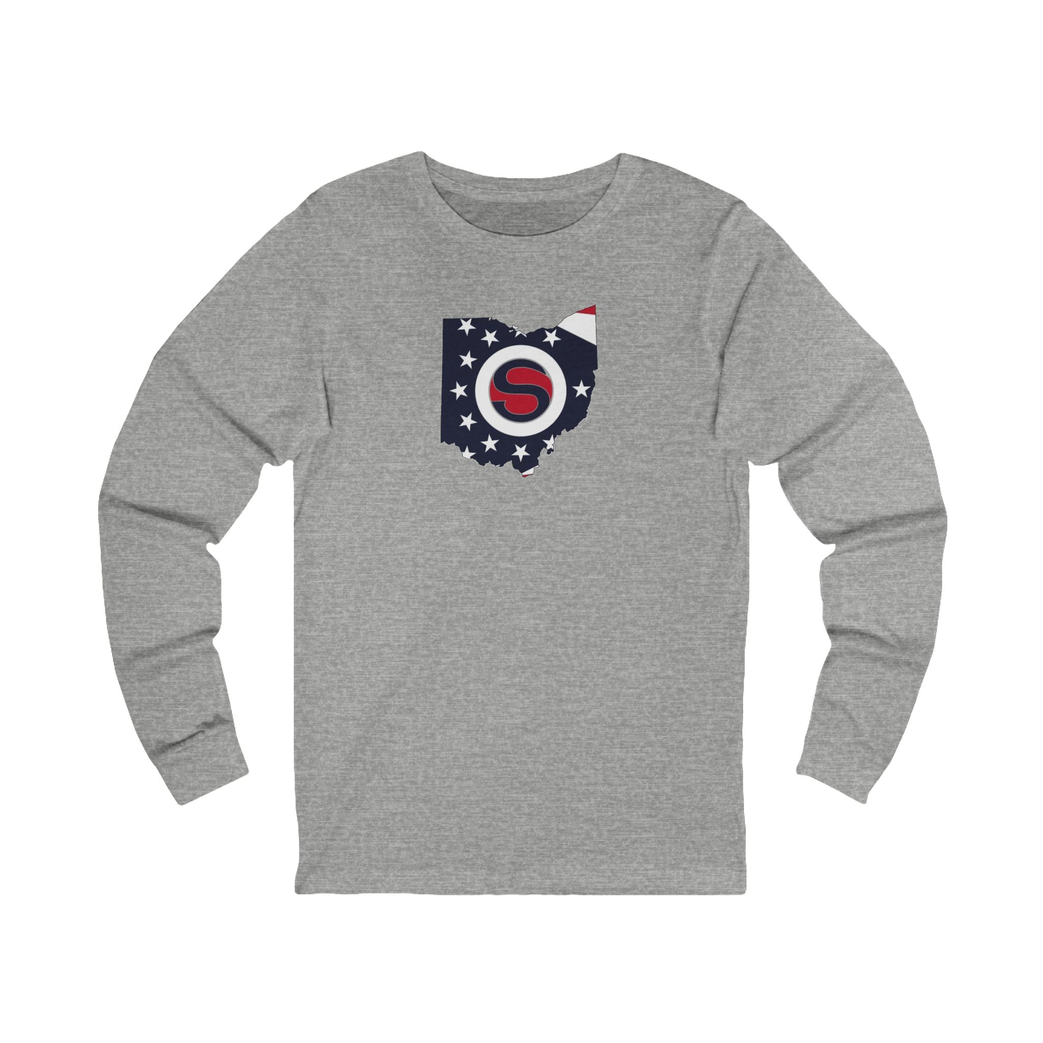 Adult Unisex Stingers Softball State Logo Graphic Long Sleeve Bella + Canvas Soft Tee