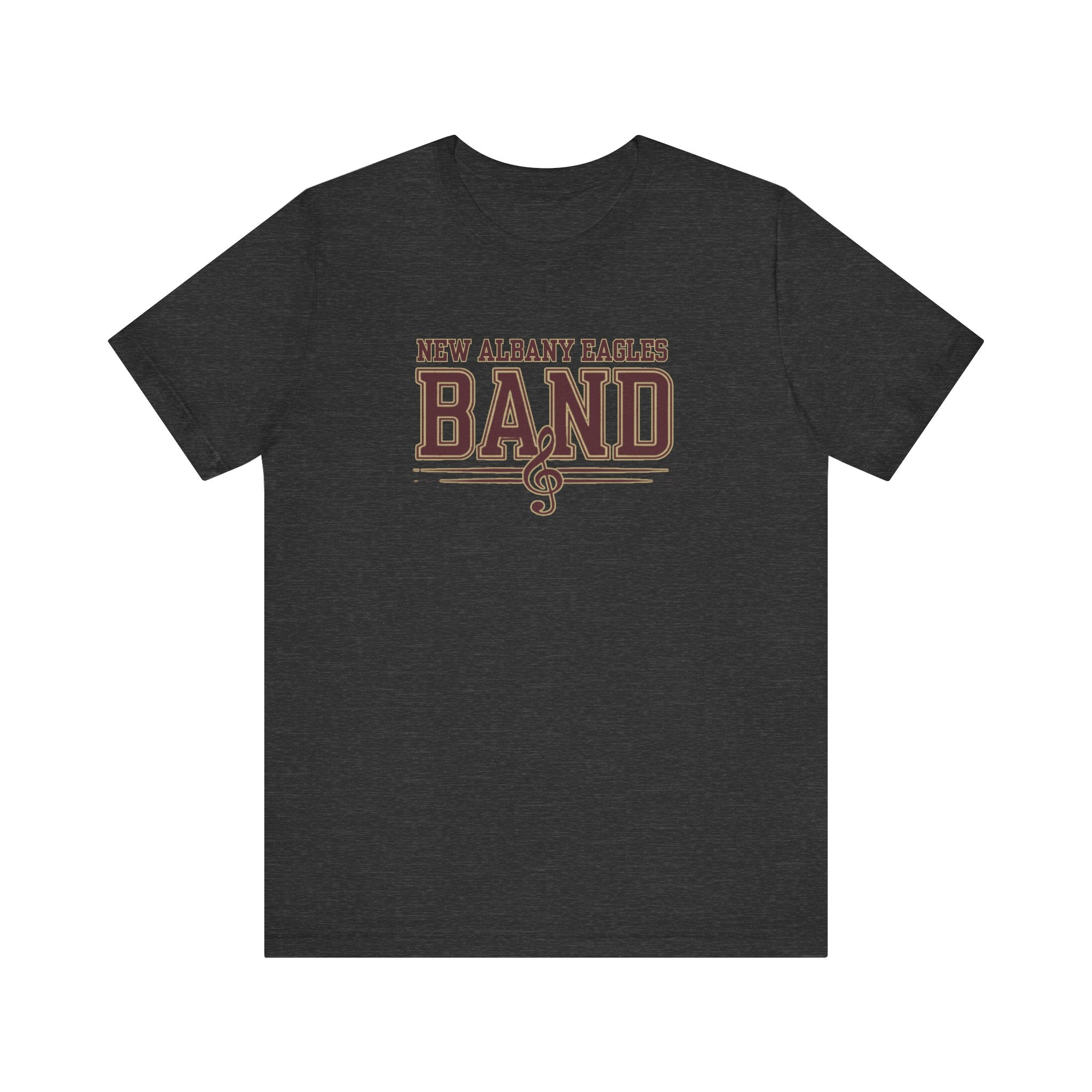 Adult Unisex New Albany Eagles Band Musical Note Graphic Short Sleeve Soft Tee