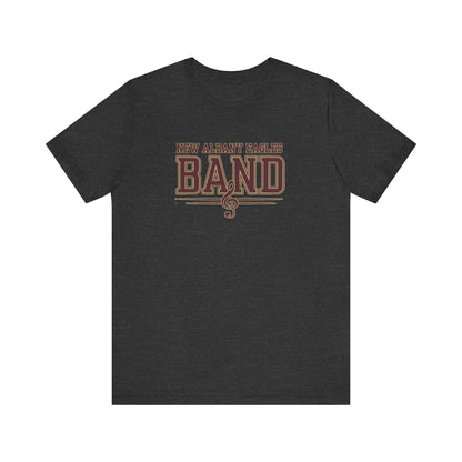 Adult Unisex New Albany Eagles Band Musical Note Graphic Short Sleeve Soft Tee