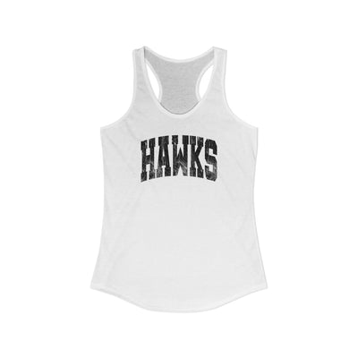 Women's Westerville Central Distressed Oversized Hawks Graphic Next Level Racerback Tank