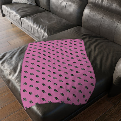 Classic Eagles Logo Super Soft Velveteen Microfiber Blanket (Two-sided print) - PINK OCTOBER