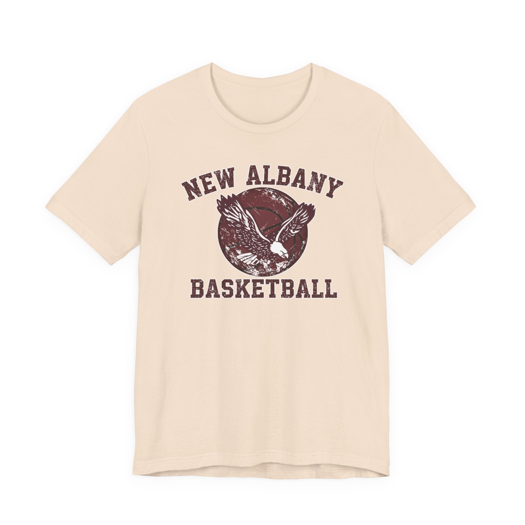 Adult Unisex New Albany Eagles Basketball Vintage Victory Graphic Short Sleeve Soft Tee