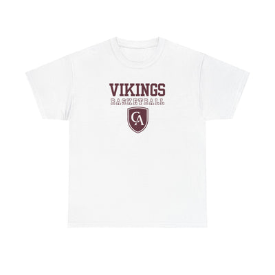 Adult Unisex Columbus Academy Vikings Basketball Graphic Short Sleeve Gildan Heavy Tee