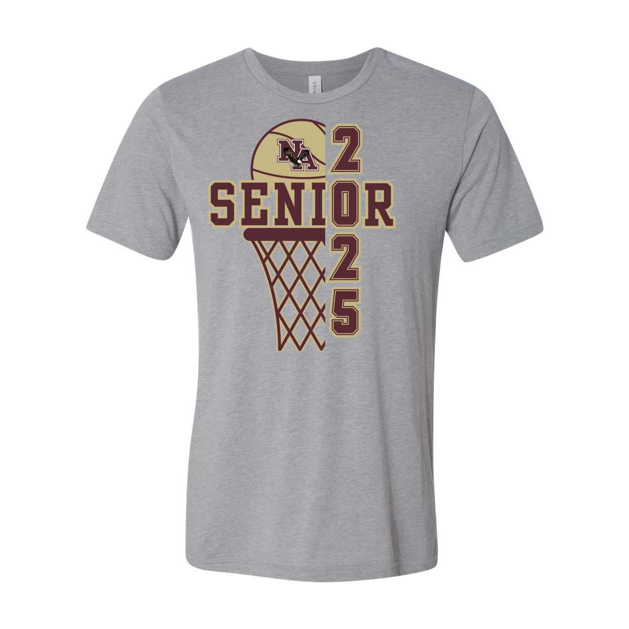 Adult Unisex Super Soft Basketball Senior 2025 Short Sleeve Graphic Tee