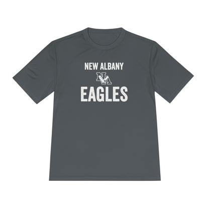 Adult Unisex Vintage Distressed New Albany Eagles Graphic Short Sleeve Performance Tee