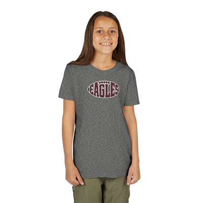 Youth New Albany Football Eagle Ball Graphic Short Sleeve Bella + Canvas Soft Tee