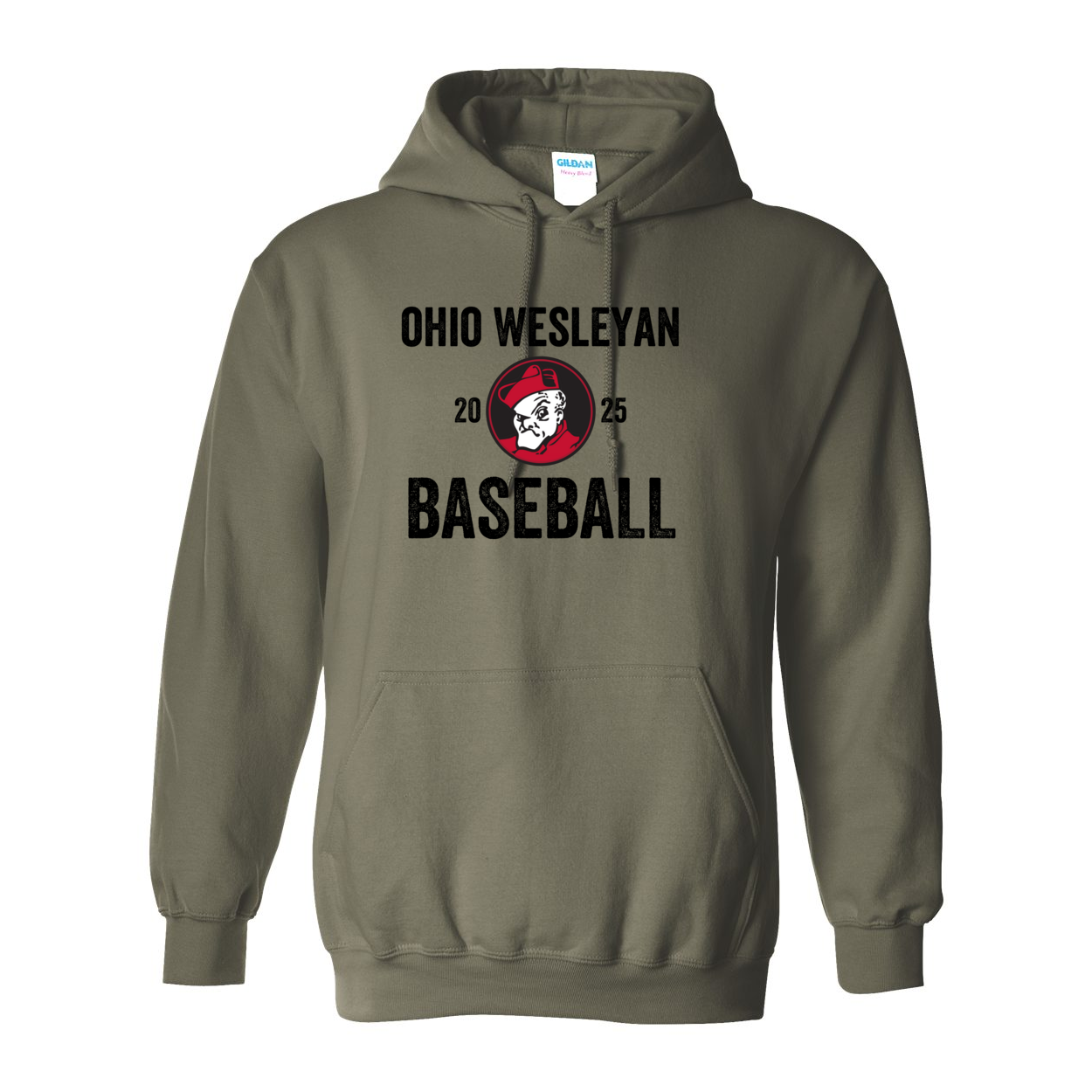 Adult Unisex OWU 2025 Baseball Graphic Hoodie - Ohio Wesleyan University