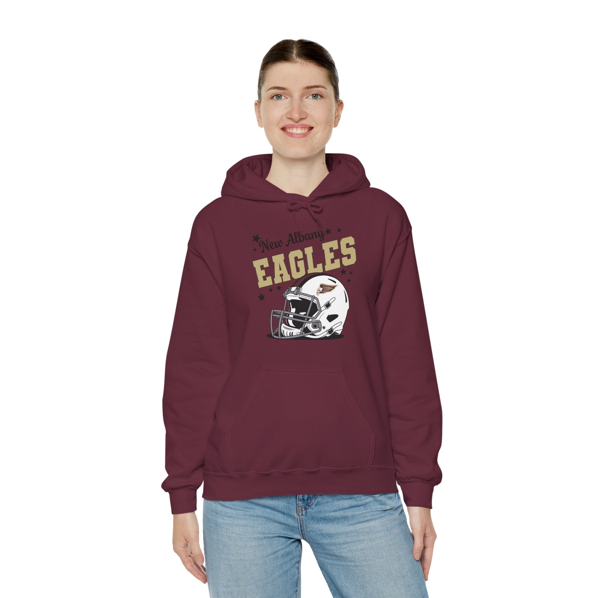 Adult Unisex New Albany Eagles Football Pride Graphic Hoodie