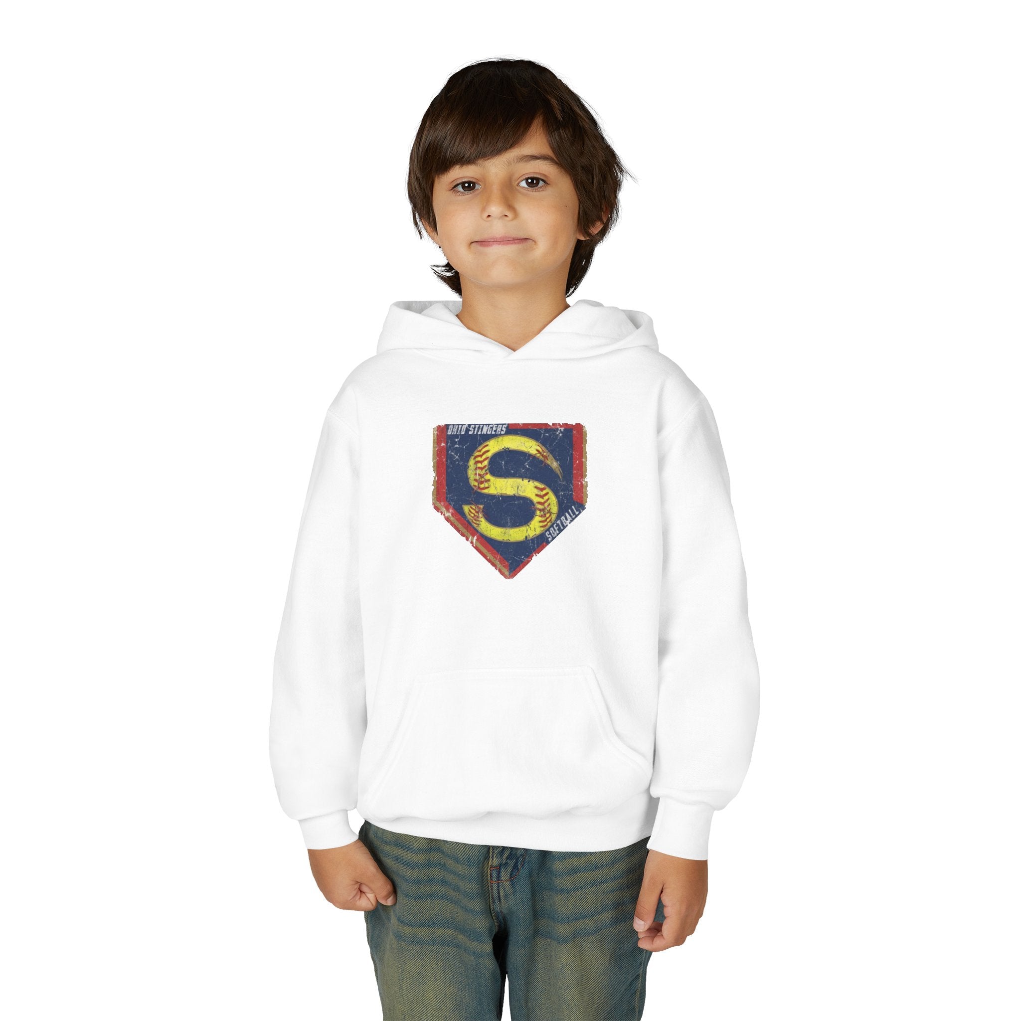 Youth Stingers Softball Distressed Logo Graphic Hoodie