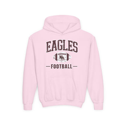Youth Eagles Football Vintage Distressed Graphic Hoodie
