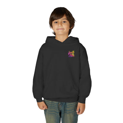 Youth South Hills Swim Club Sunset Script Graphic Hoodie