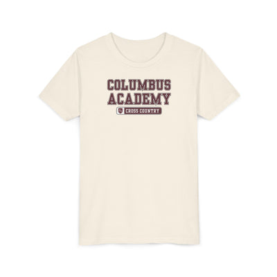 Youth Columbus Academy Cross County Graphic Short Sleeve Bella + Canvas Soft Tee