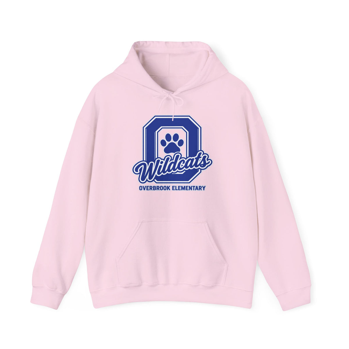 Adult Unisex Overbrook Elementary Wildcats Block Letter Graphic Hoodie