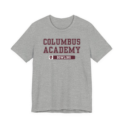 Adult Unisex Columbus Academy Bowling Graphic Short Sleeve Bella + Canvas Soft Tee