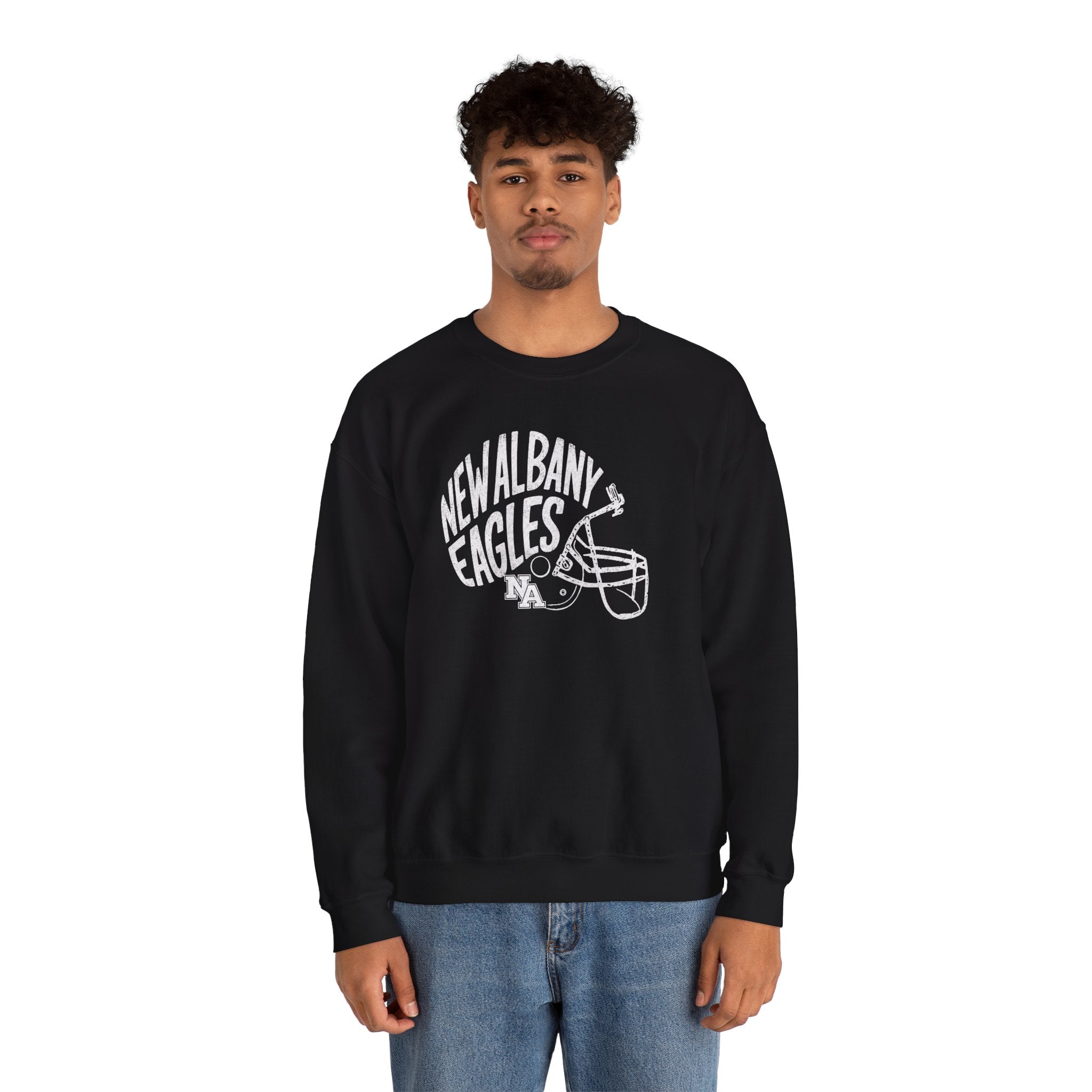 Adult Unisex New Albany Vintage Vibes Football Helmet Graphic Sweatshirt