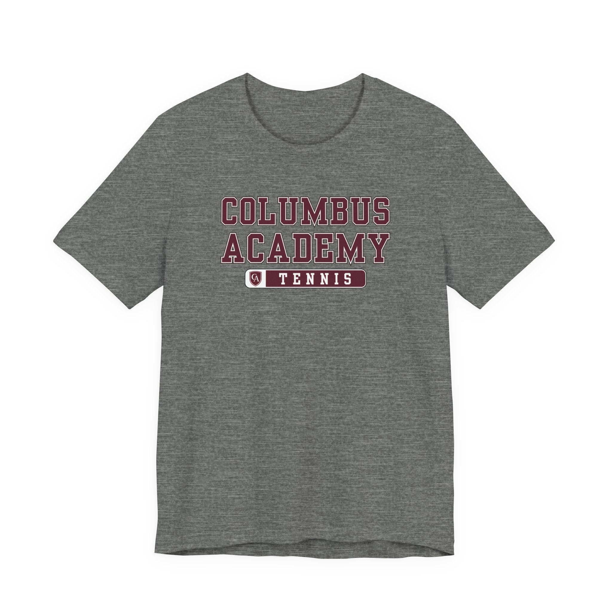 Adult Unisex Columbus Academy Tennis Graphic Short Sleeve Bella + Canvas Soft Tee