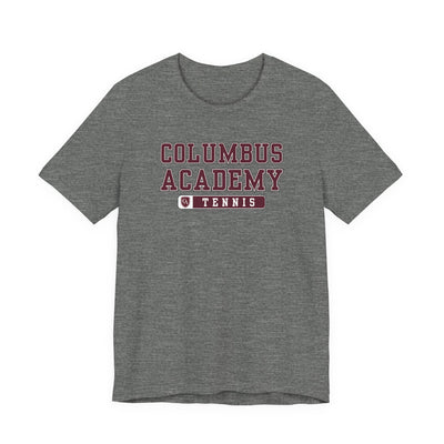 Adult Unisex Columbus Academy Tennis Graphic Short Sleeve Bella + Canvas Soft Tee