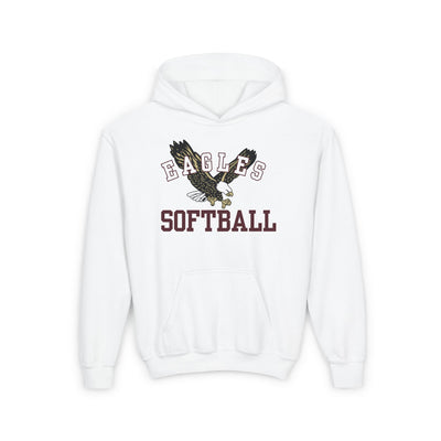 Youth Flying Softball Eagle Graphic Hoodie