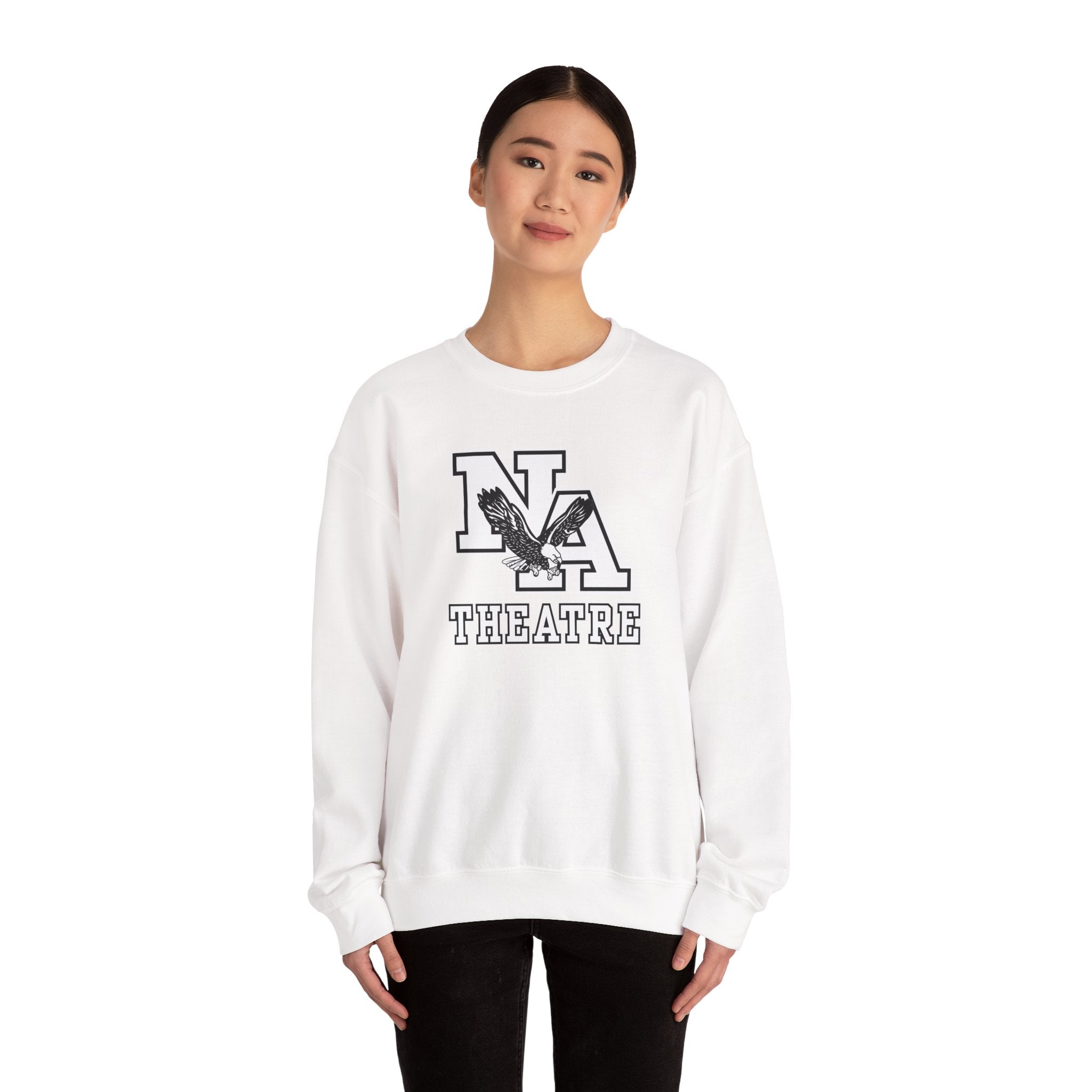 Adult Unisex White/Black Classic NA Theatre Logo Graphic Sweatshirt
