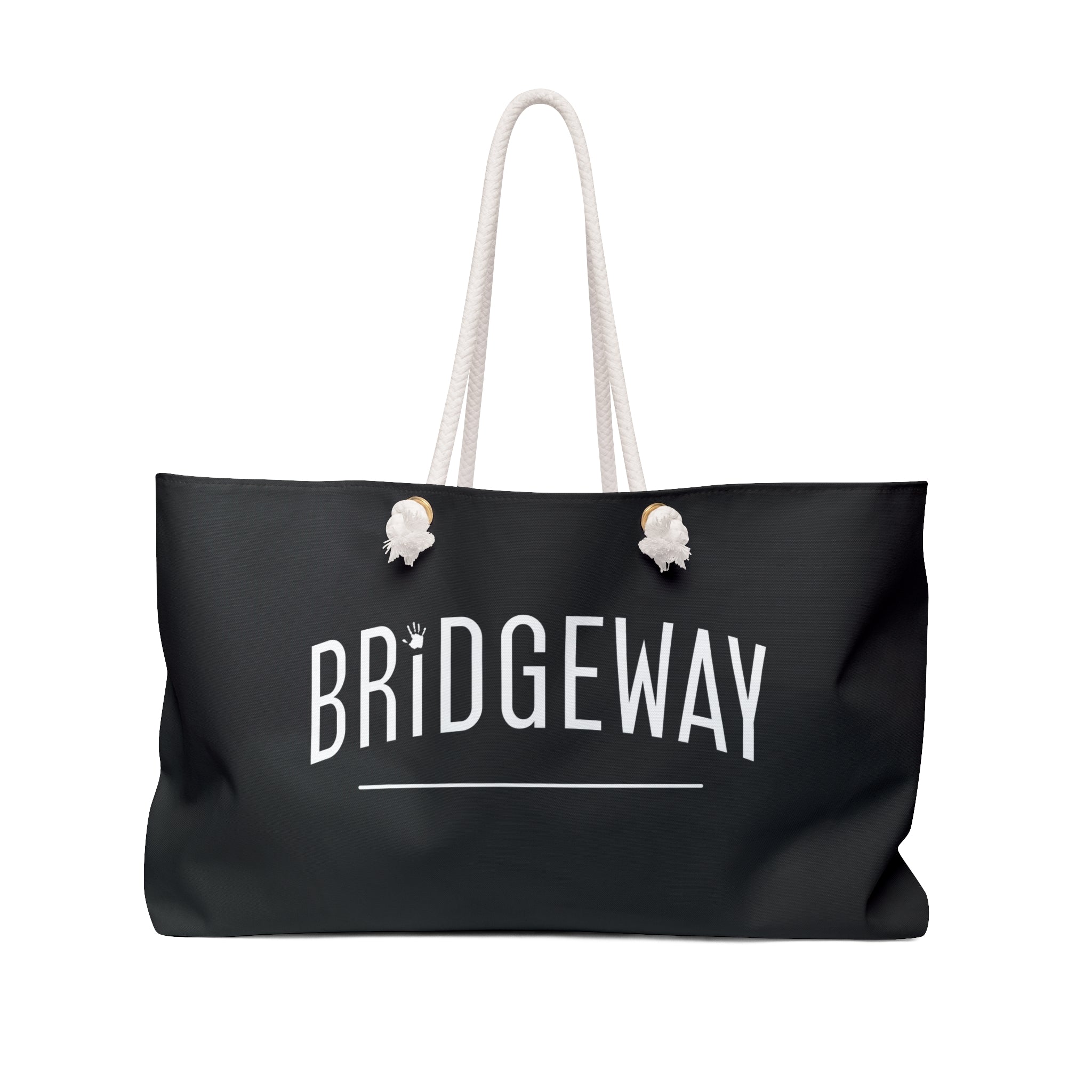 Bridgeway Classic Logo Large Black and White Tote