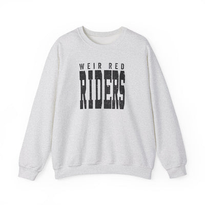 Adult Unisex Weir Red Riders Distressed Enlarged Graphic Sweatshirt