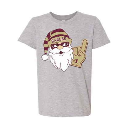 Youth Santa Eagles Fan Graphic Short Sleeve Soft Tee