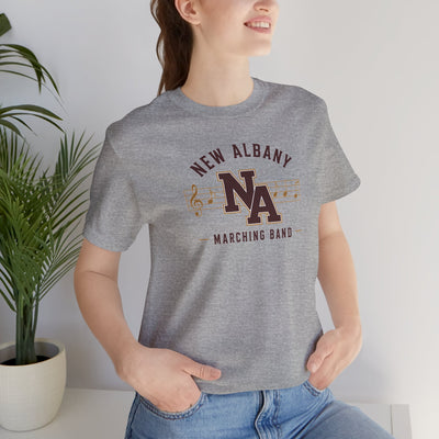 Adult Unisex New Albany Marching Melodies Graphic Short Sleeve Bella + Canvas Soft Tee