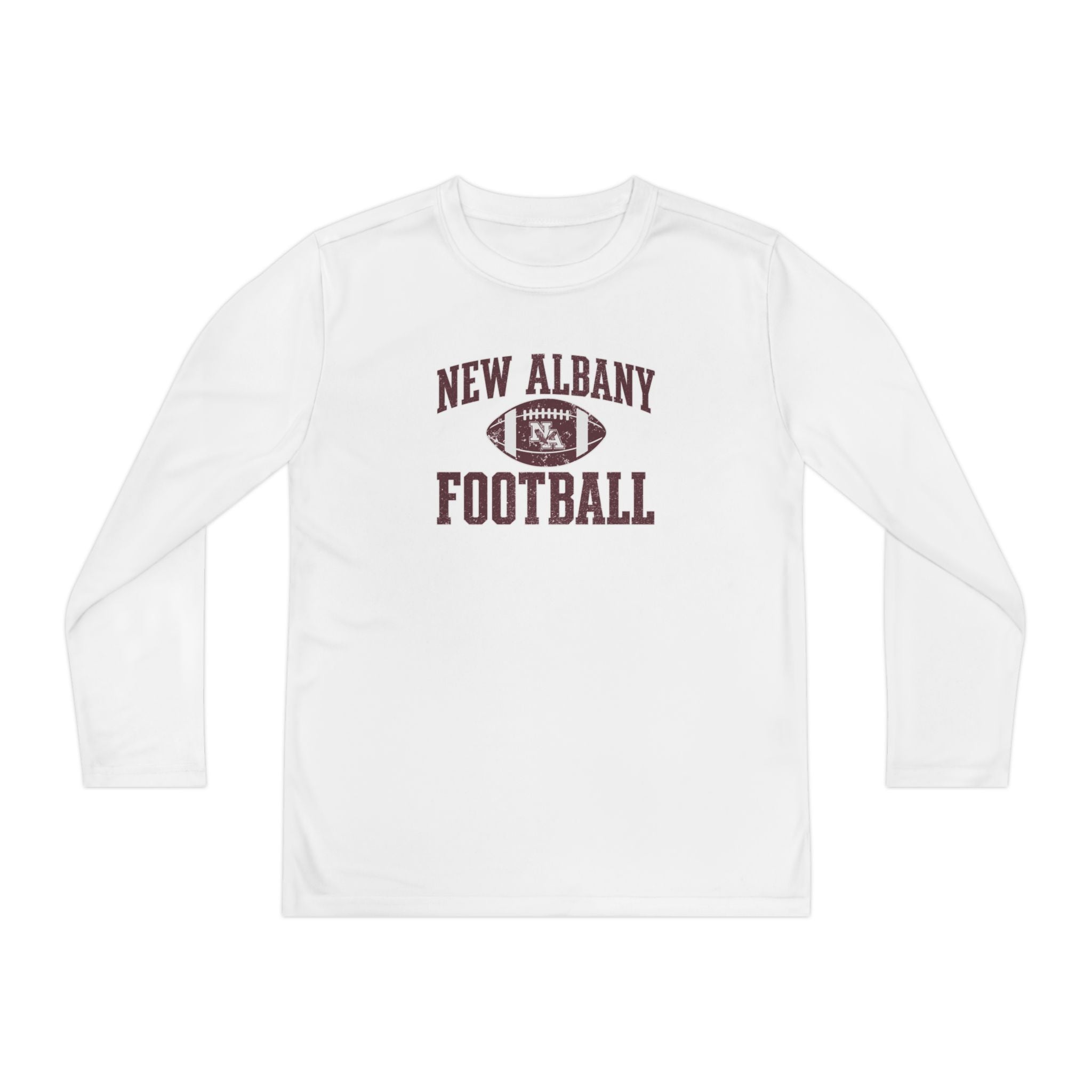 Youth  New Albany Football Pride Graphic Sport-Tek Competitor Performance Long Sleeve Tee