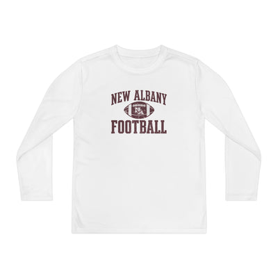 Youth  New Albany Football Pride Graphic Sport-Tek Competitor Performance Long Sleeve Tee
