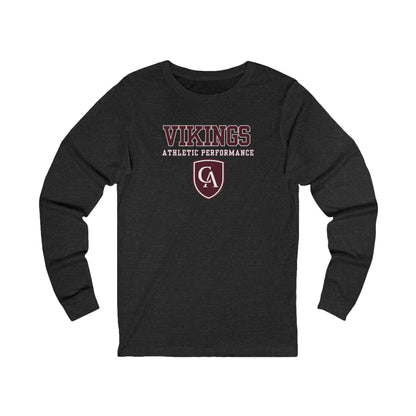 Adult Unisex Columbus Academy Vikings Athletic Performance Graphic Bella + Canvas Long Sleeve Soft Tee