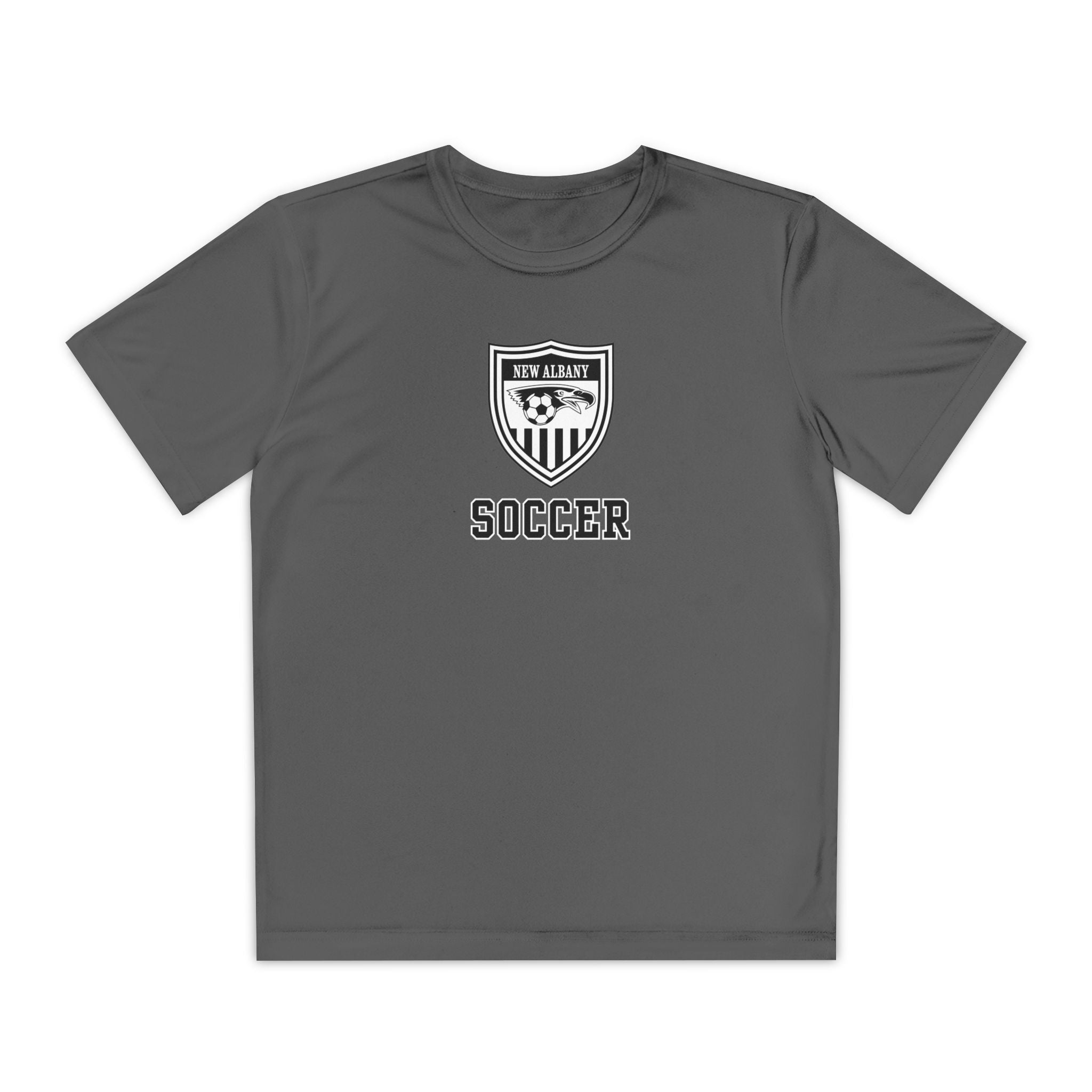 Youth New Albany Youth Soccer League Crest Graphic Sport-Tek Competitor Performance Tee