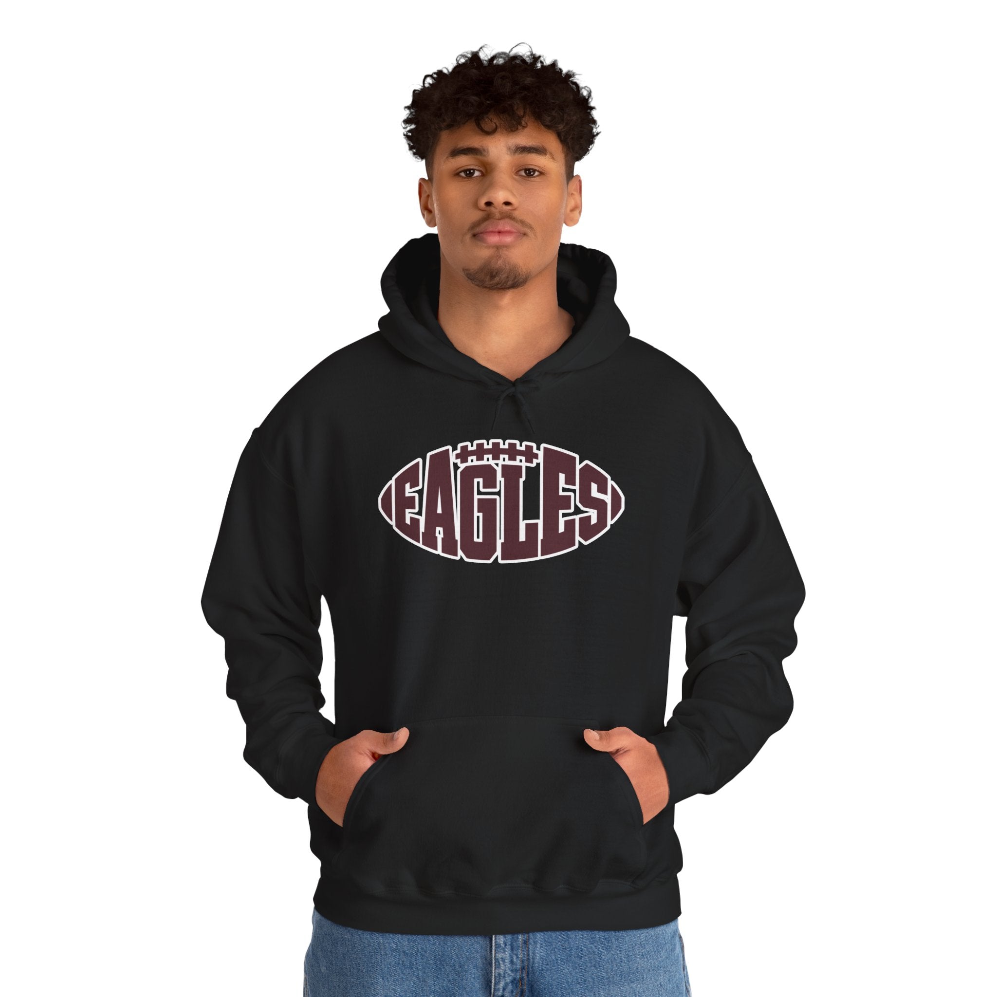 Adult Unisex New Albany Football Eagle Ball Graphic Hoodie