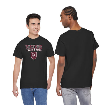Adult Unisex Columbus Academy Vikings Track & Field Graphic Short Sleeve Gildan Heavy Tee