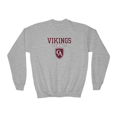 Youth Columbus Academy Vikings Tennis Graphic Gildan Heavy Blend Sweatshirt