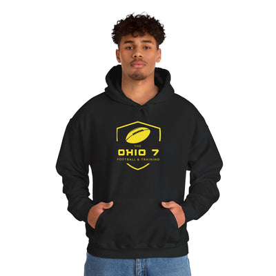 Adult Unisex The Ohio 7 Yellow Logo Gildan Heavy Blend Hoodie