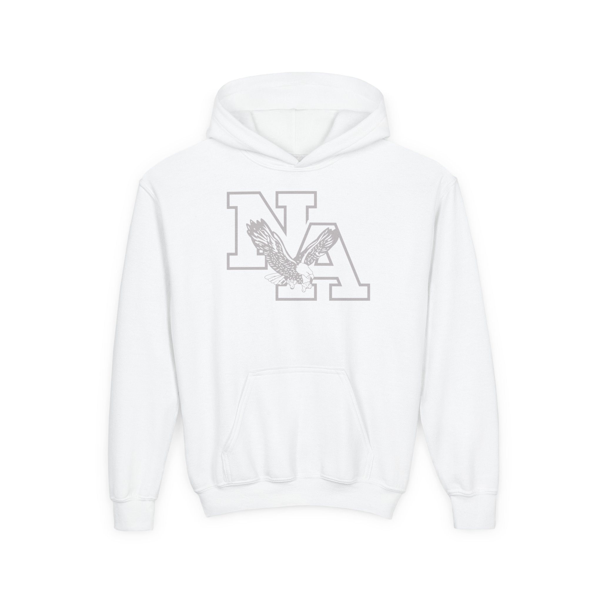 Youth Grey Outline Logo Graphic Hoodie