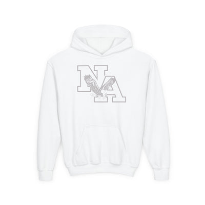 Youth Grey Outline Logo Graphic Hoodie