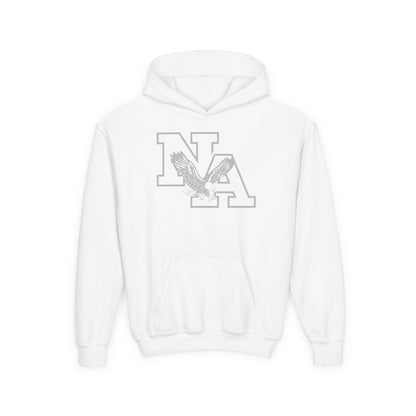 Youth Grey Outline Logo Graphic Hoodie