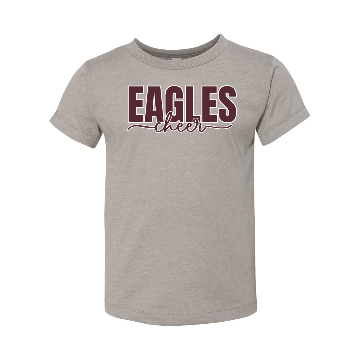 Toddler Cheer Words with Back Graphic Short Sleeve Graphic Tee - New Albany Eagles