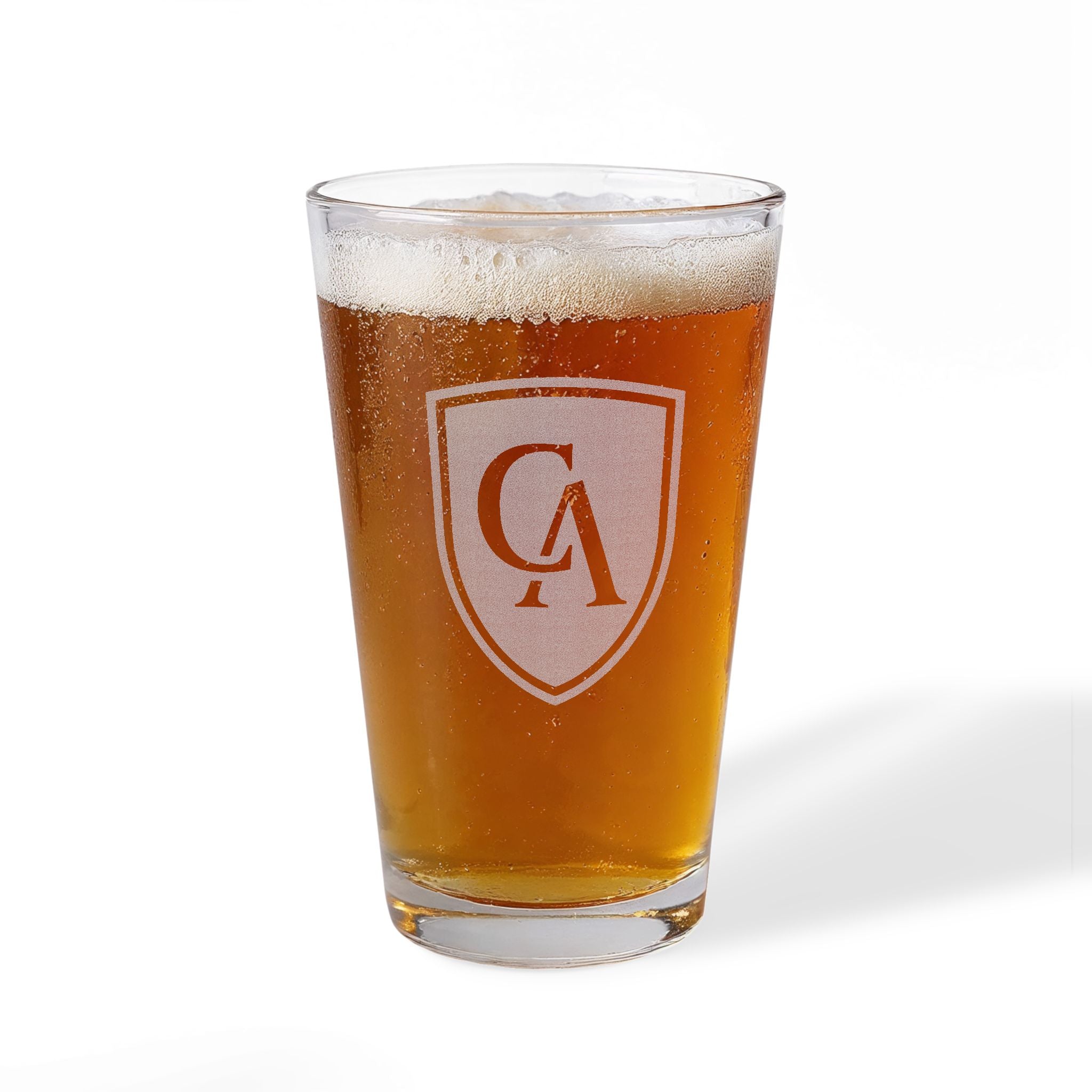 Columbus Academy Logo Engraved Pint Glass