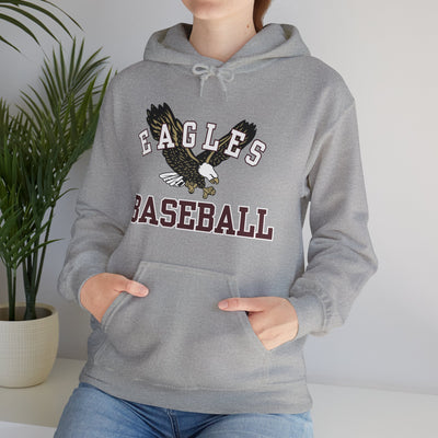 Adult Unisex Flying Baseball Eagle Graphic Hoodie