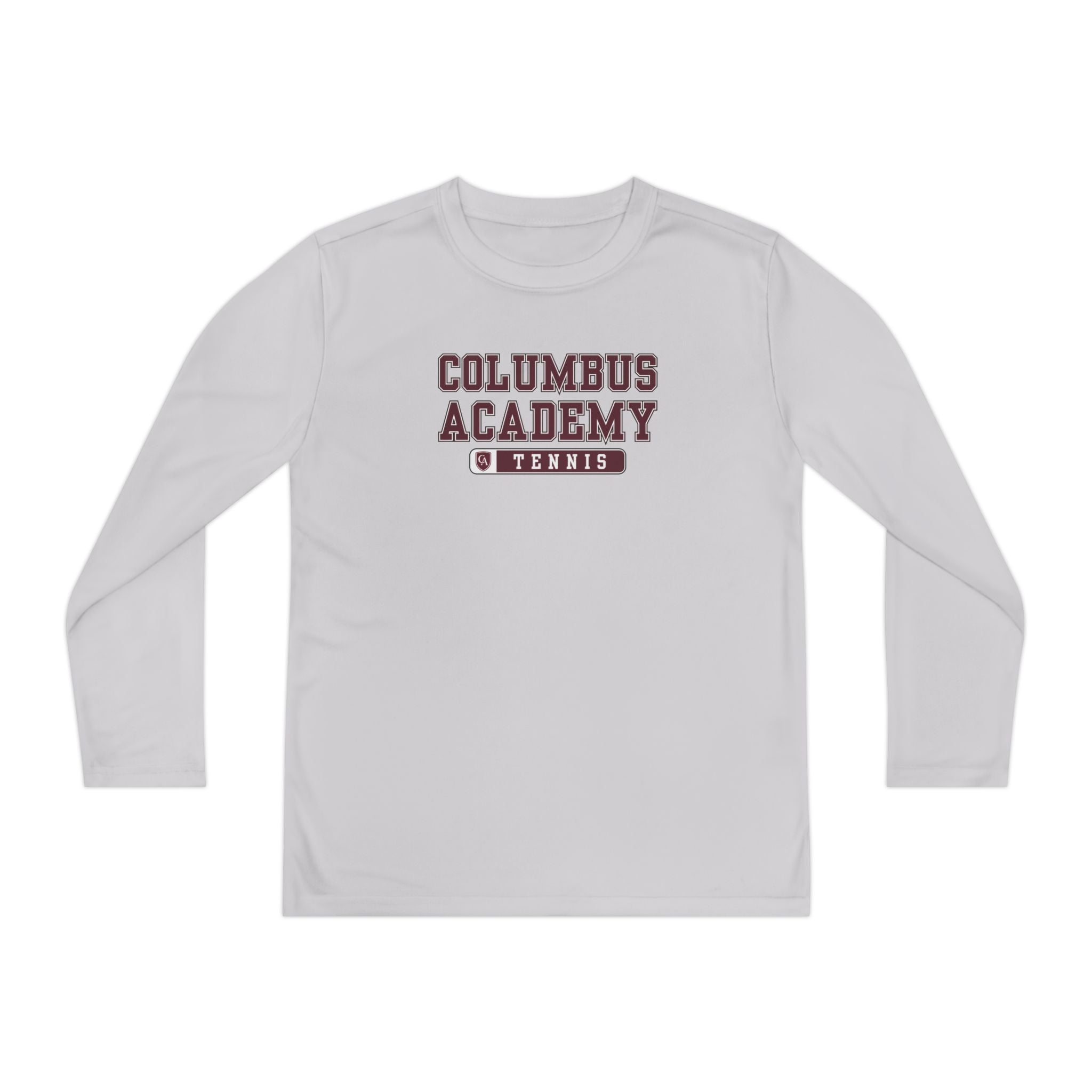 Youth Columbus Academy Tennis Graphic Sport-Tek Competitor Performance Long Sleeve Tee