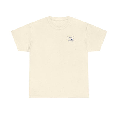 Adult Unisex Heavy Cotton Short Sleeve Tee - Blue Jennings Logo